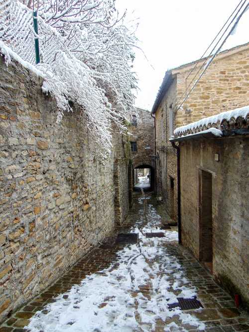 Via del borgo di Serra San Quirico