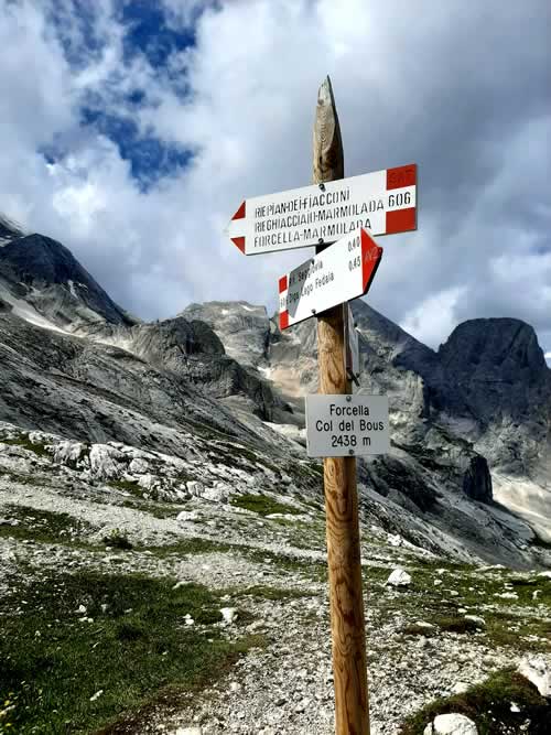 Forcella Col del Bous Marmolada