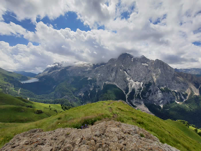 Lago di Fedaia e Marmolada dal Viel dal Pan