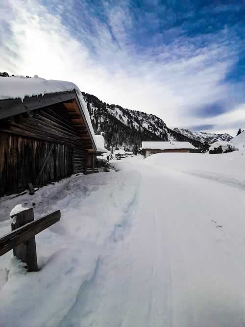 Sentiero Val Duron con la neve
