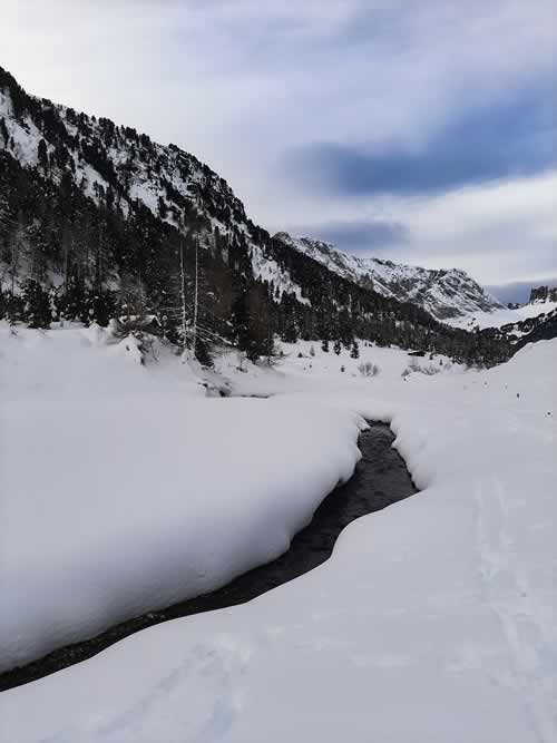 Torrente Val Duron in inverno