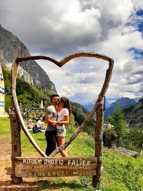 Cuore sul Rifugio Falier